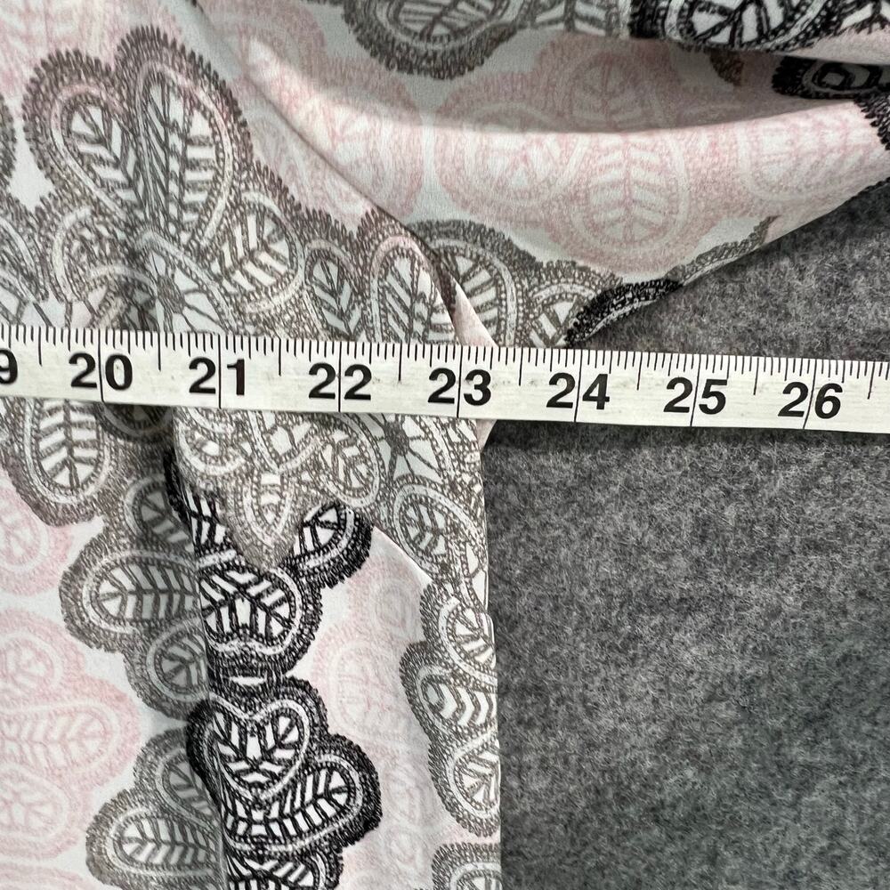 Violet & Claire Blouse Womens 1X Pink Gray Black Floral 3/4 Sleeve Casual Boho - Picture 4 of 13